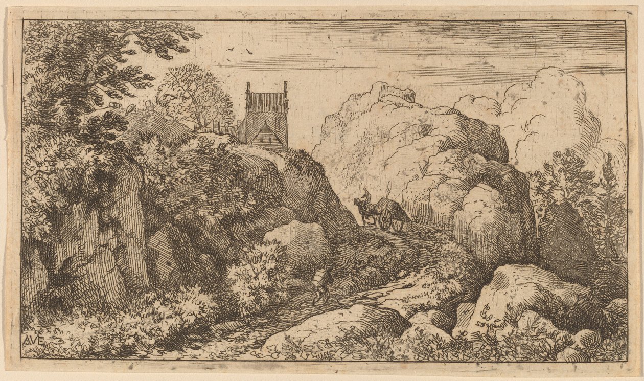Chariot dans un passage étroit - Allart van Everdingen