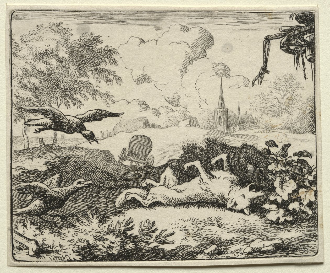 Renart le goupil : Renart feint la mort - Allart van Everdingen