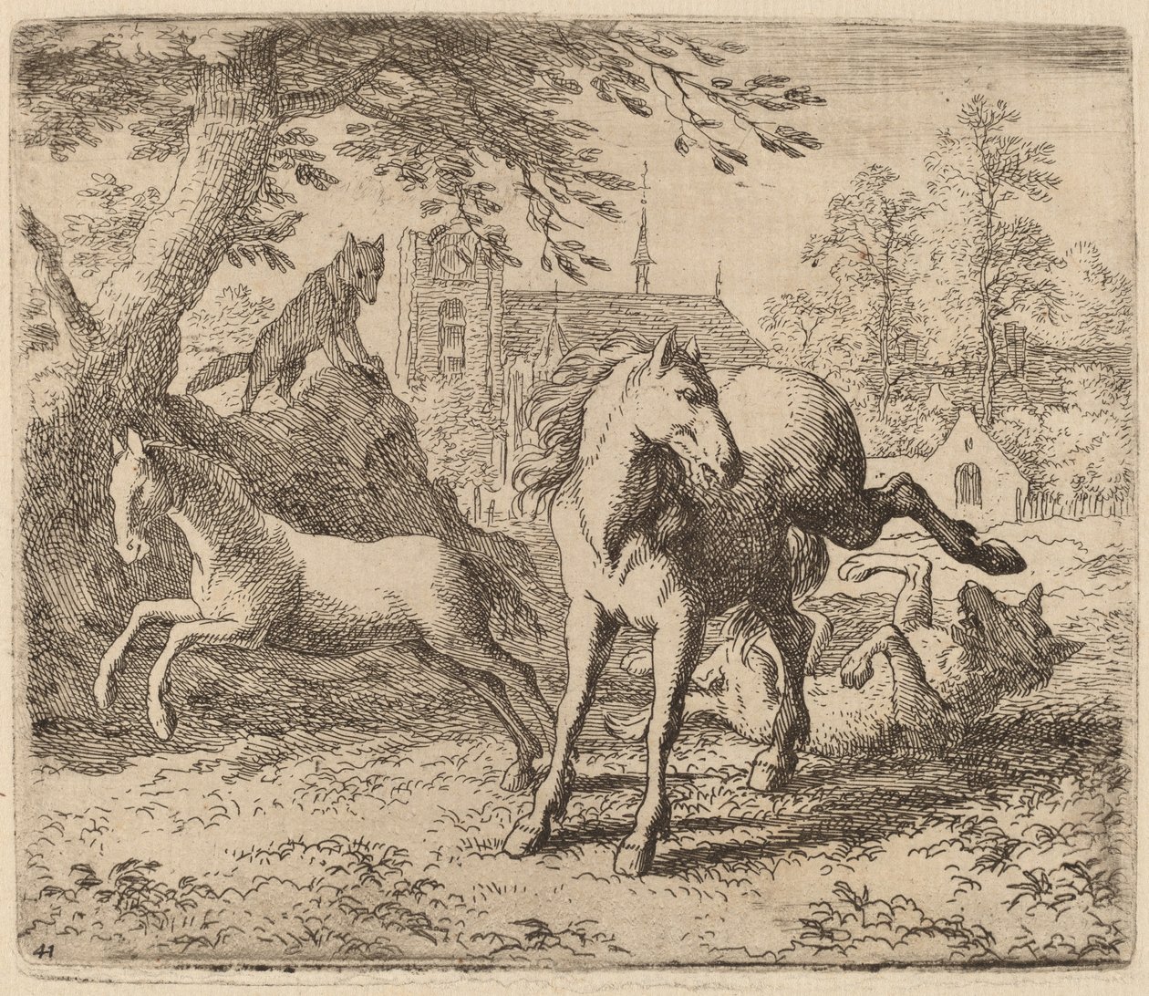 La jument et le loup - Allart van Everdingen