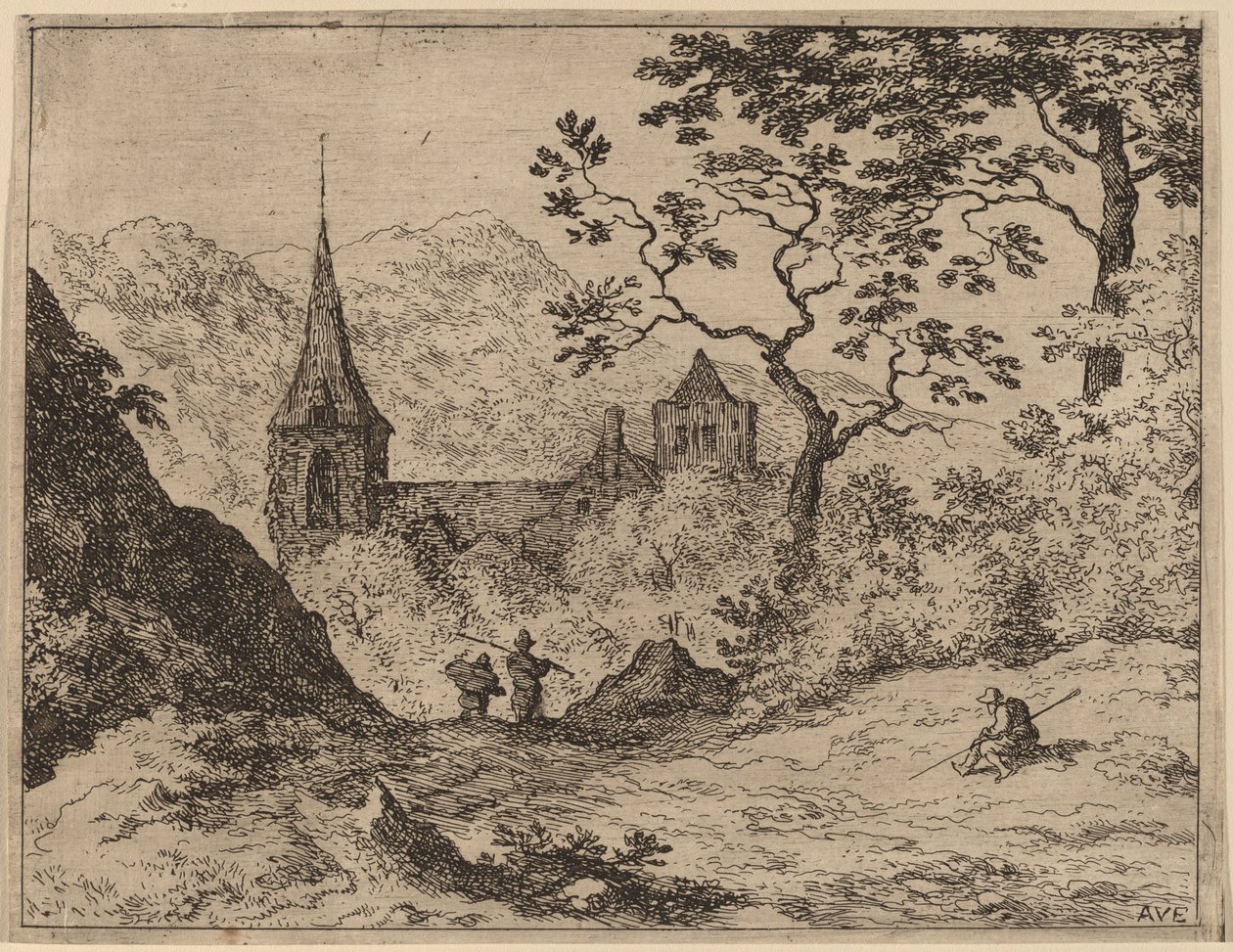 Le clocher, probablement c. 1645-1656 - Allart van Everdingen