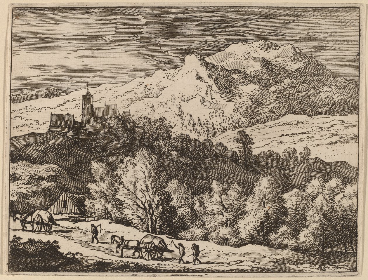 Deux chariots - Allart van Everdingen