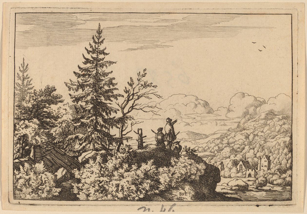 Deux hommes sur une colline - Allart van Everdingen