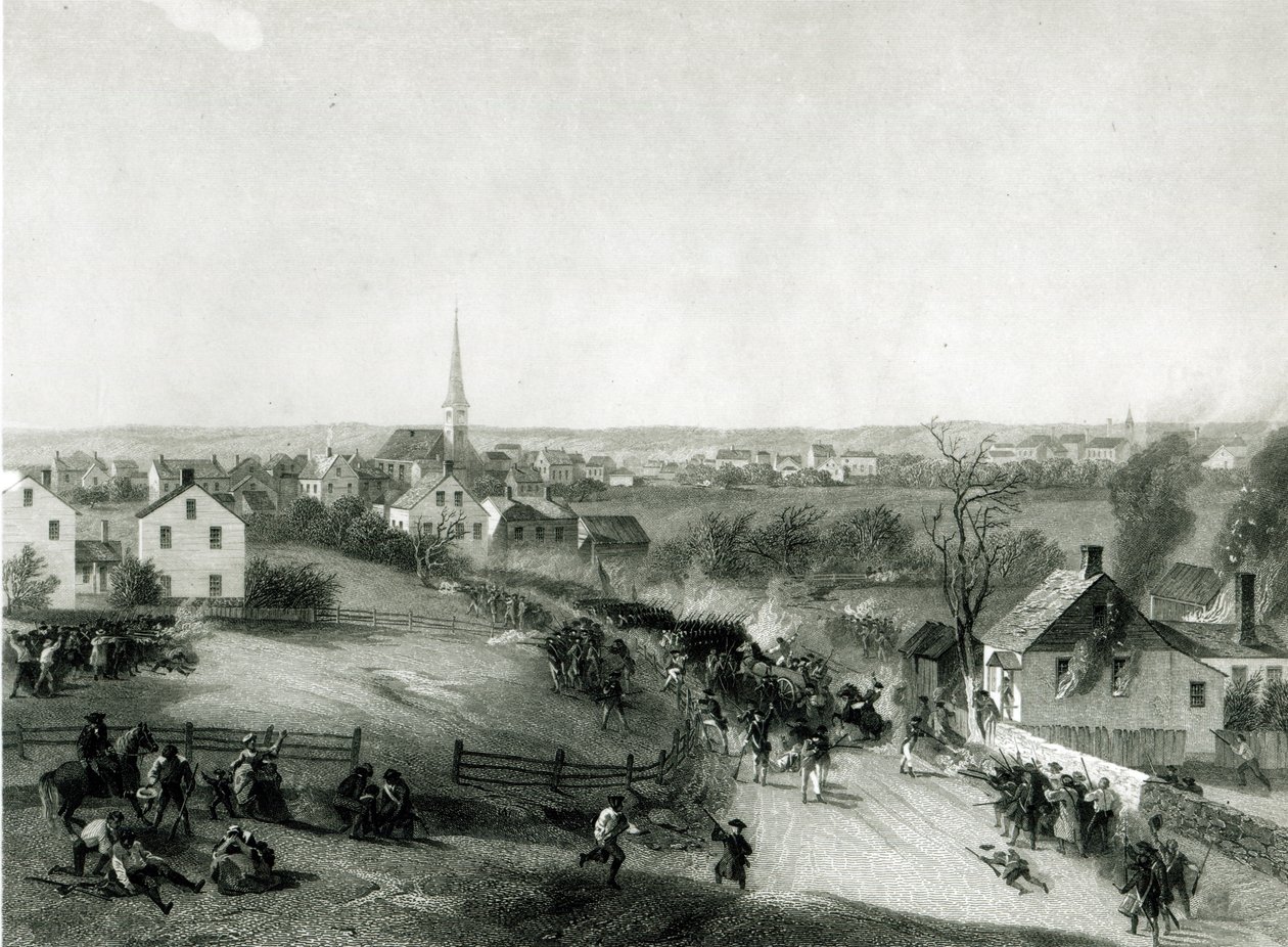 La Retraite des Britanniques de Concord, avril 1775, gravée par James Smillie - Alonzo Chappel