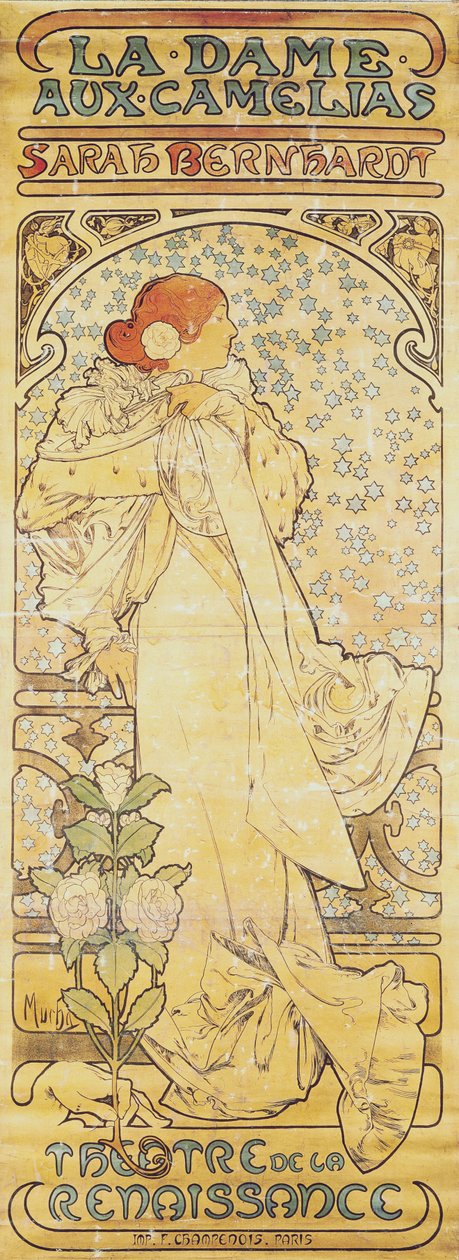 La Dame aux Camélias, avec Sarah Bernhardt, 1890-1910 - Alphonse Mucha