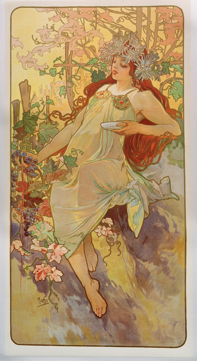 Les saisons : Automne, 1896 - Alphonse Mucha