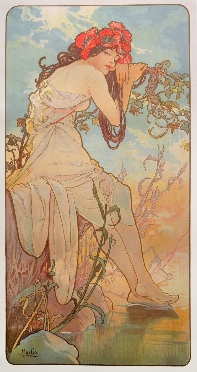 Les saisons : Été, 1896 - Alphonse Mucha