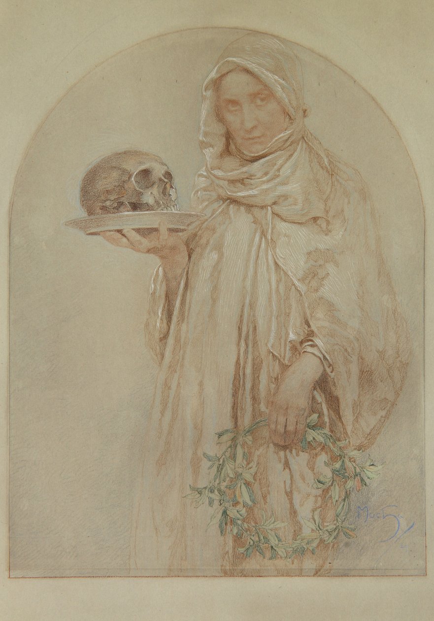 Le crâne, 1929 - Alphonse Mucha