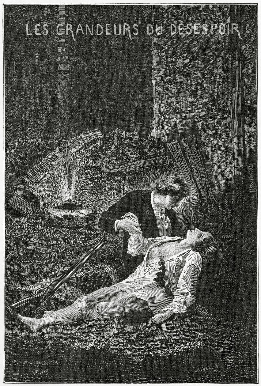 Les Grandeurs du Désespoir - Illustration de Les Misérables, 19e siècle - Alphonse Marie de Neuville