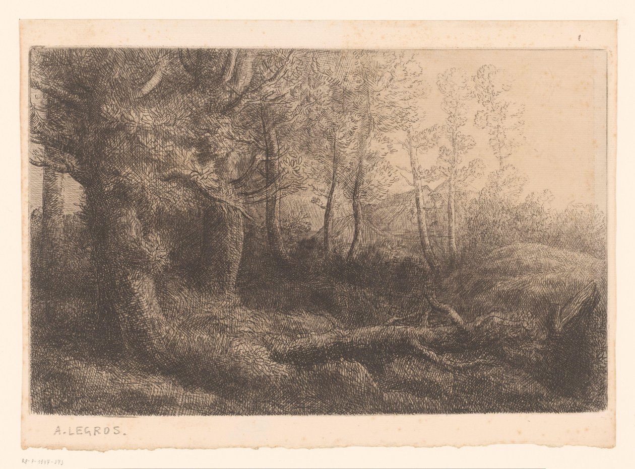 Paysage forestier - Alphonse Legros (attributed to)