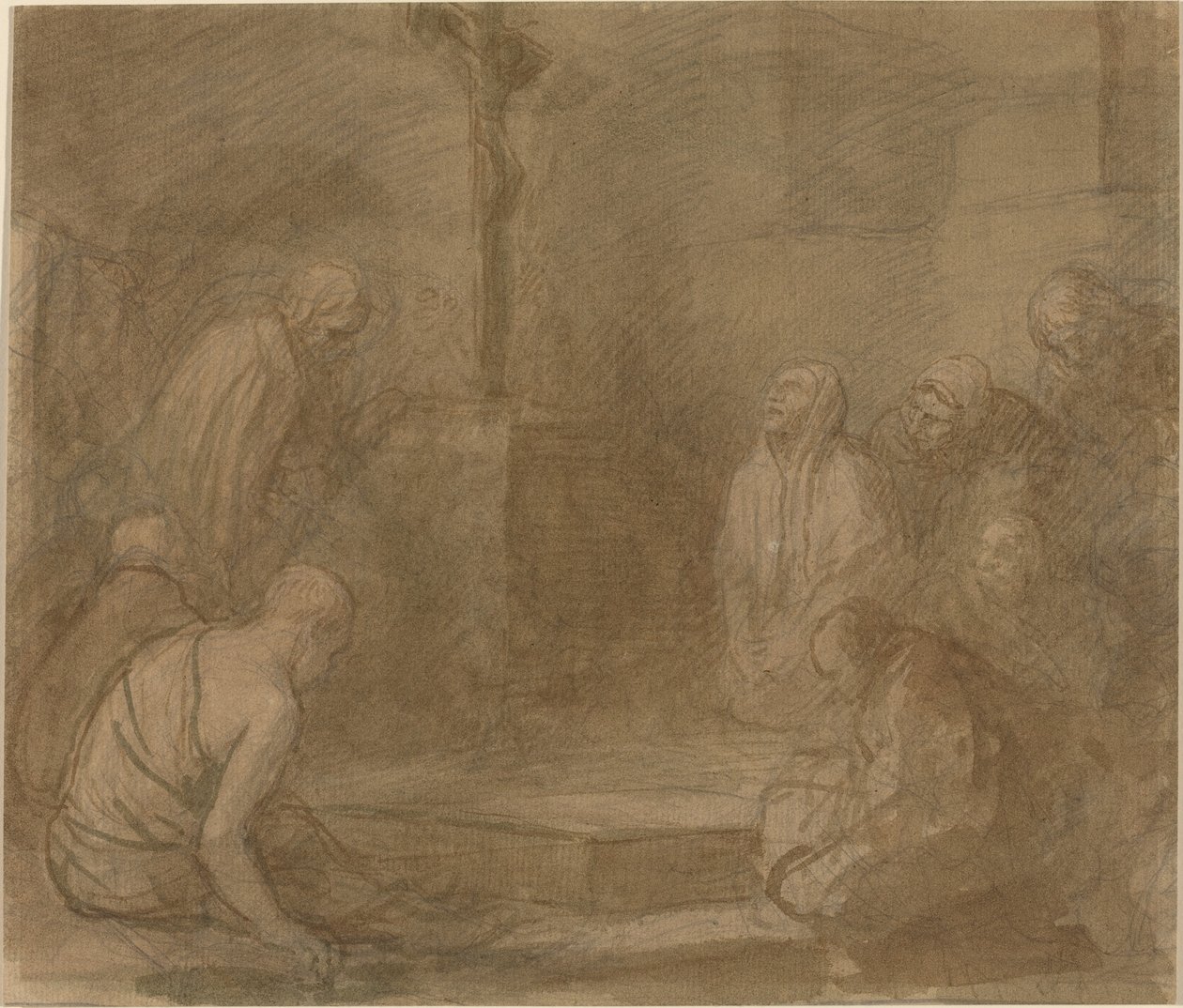 Au pied de la croix - Alphonse Legros