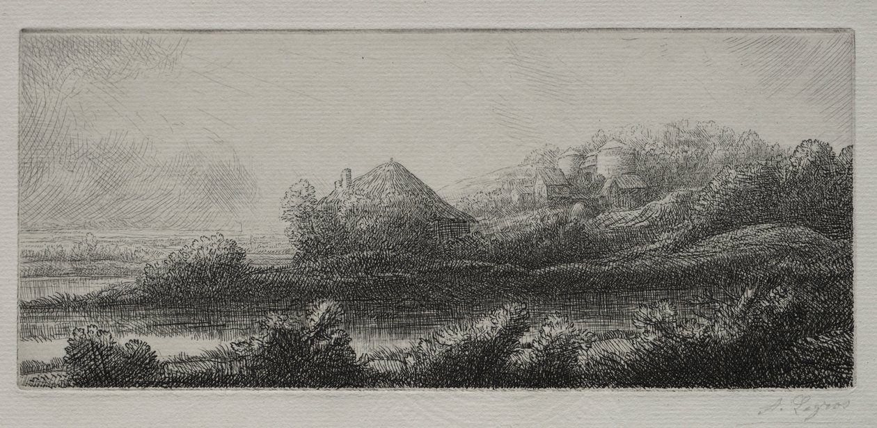 Cabane dans le marais - Alphonse Legros