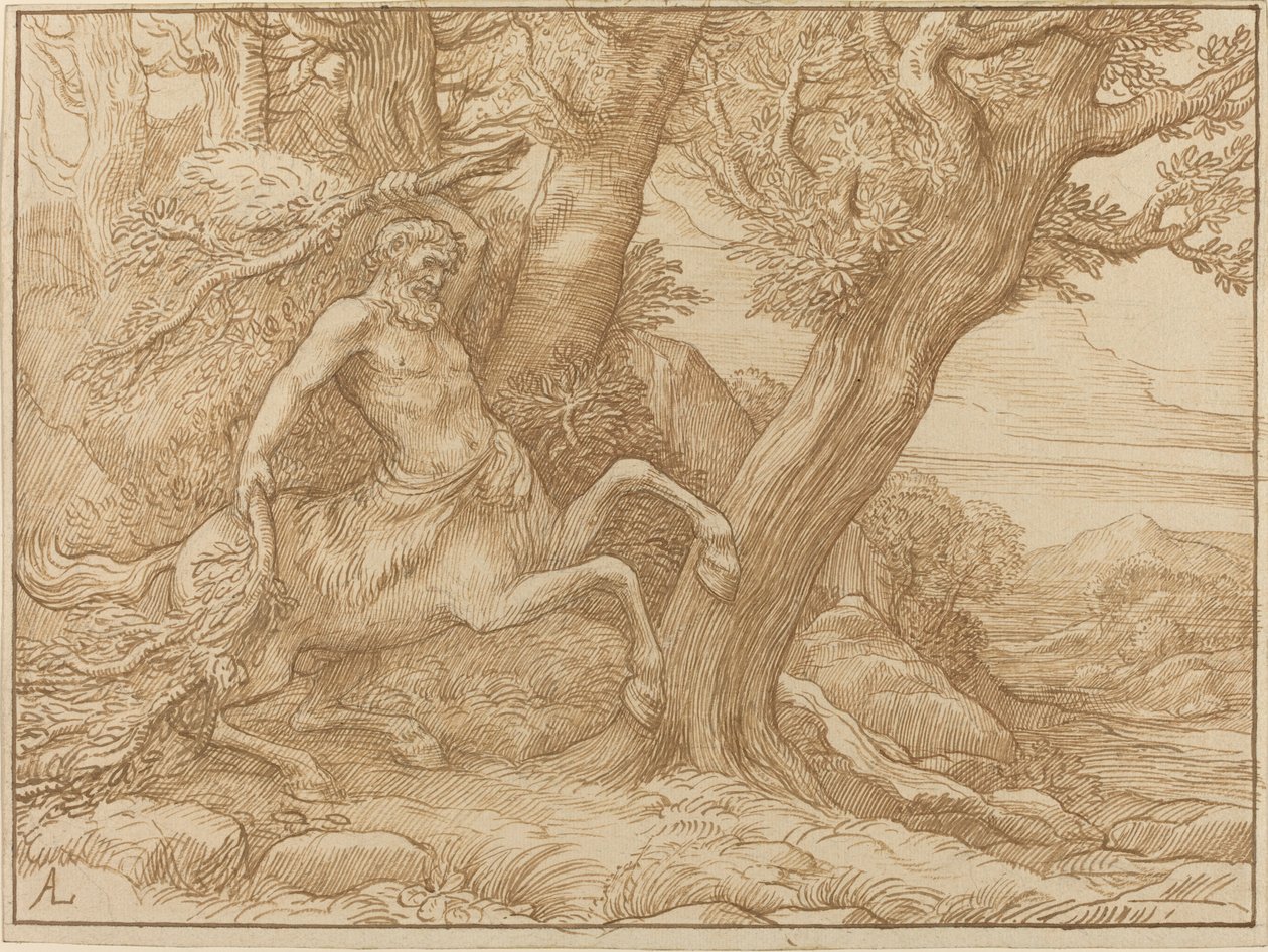 Centaure avec des branches - Alphonse Legros