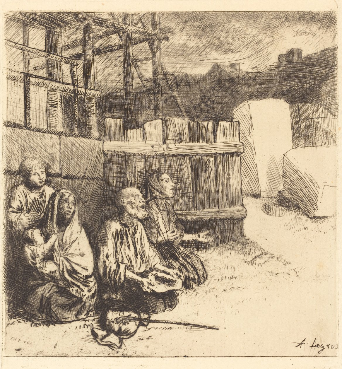 Mendiants anglais, 1875 - Alphonse Legros