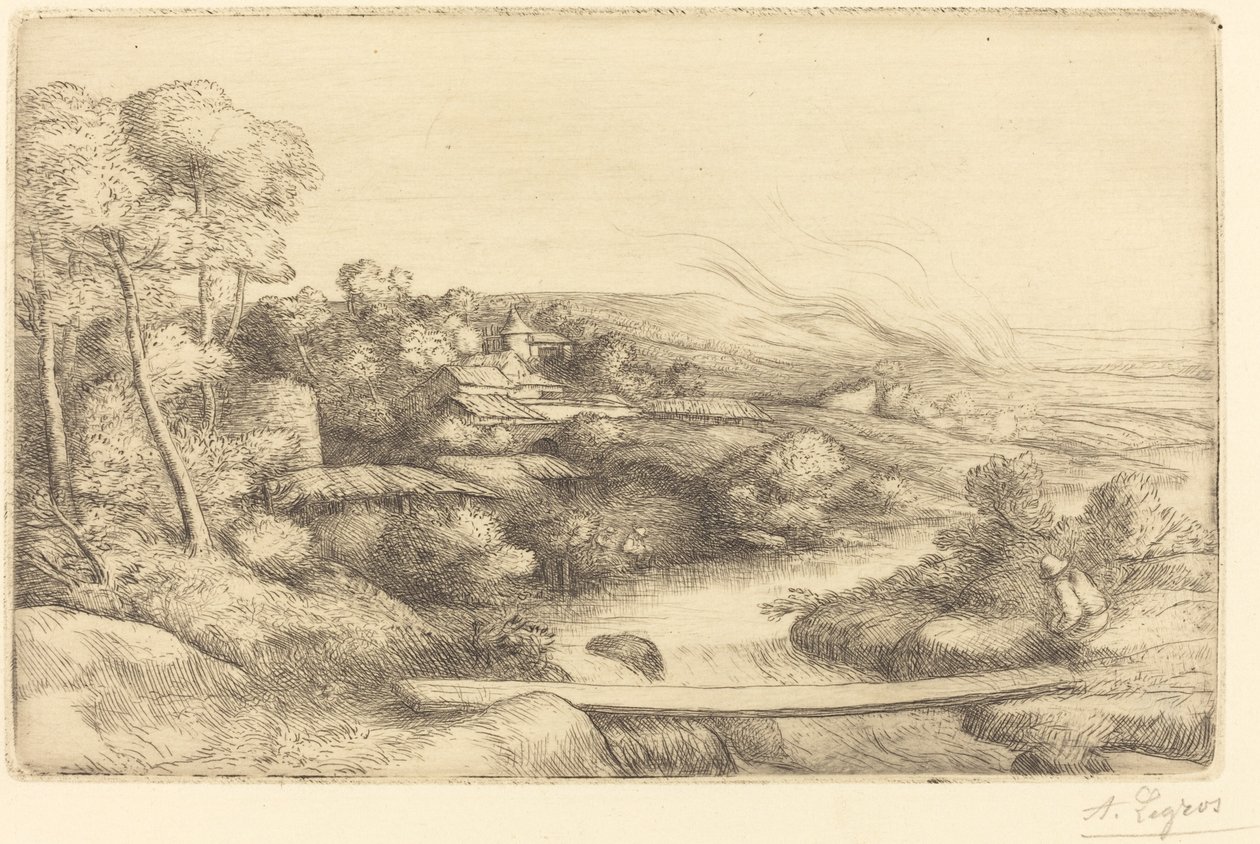 La passerelle - Alphonse Legros