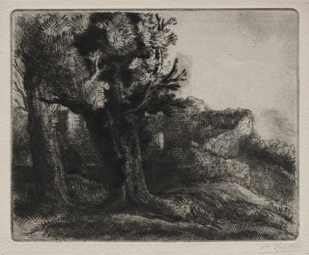 Dans les ruines - Alphonse Legros