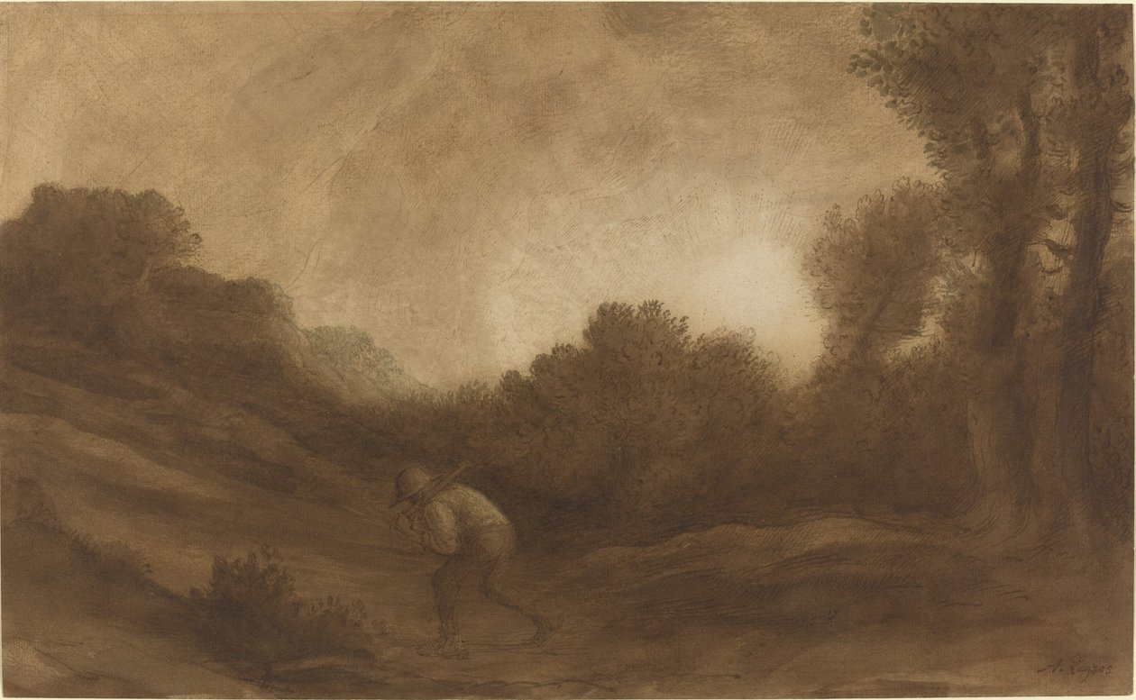 Paysage, soir - Alphonse Legros