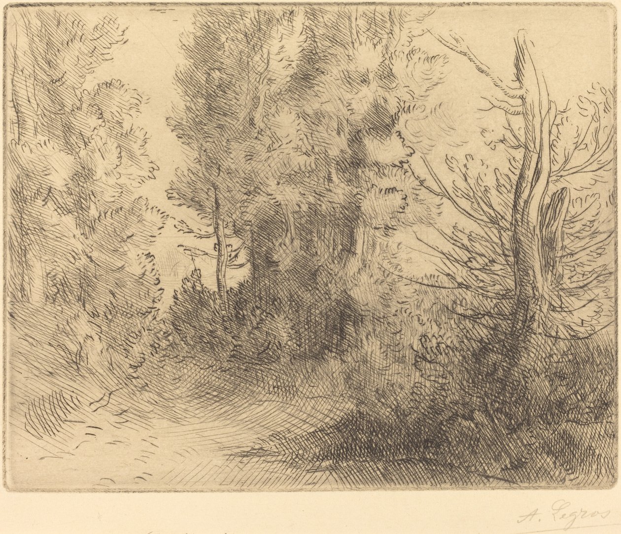 Paysage: Près Chailleux - Alphonse Legros