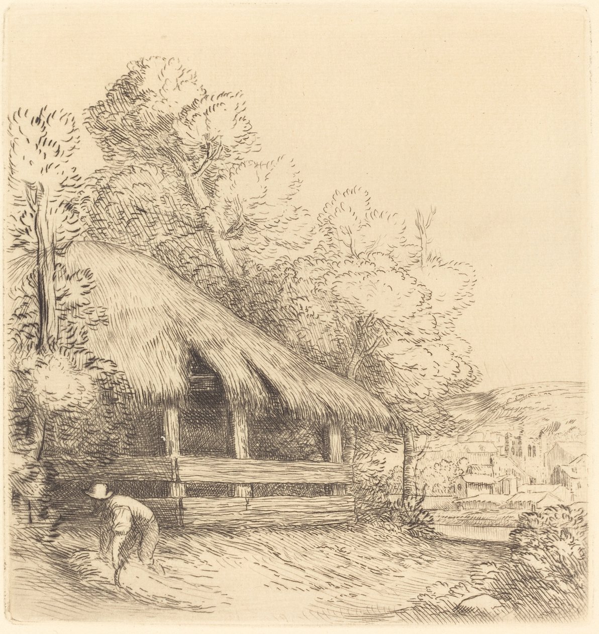 Le petit hangar - Alphonse Legros