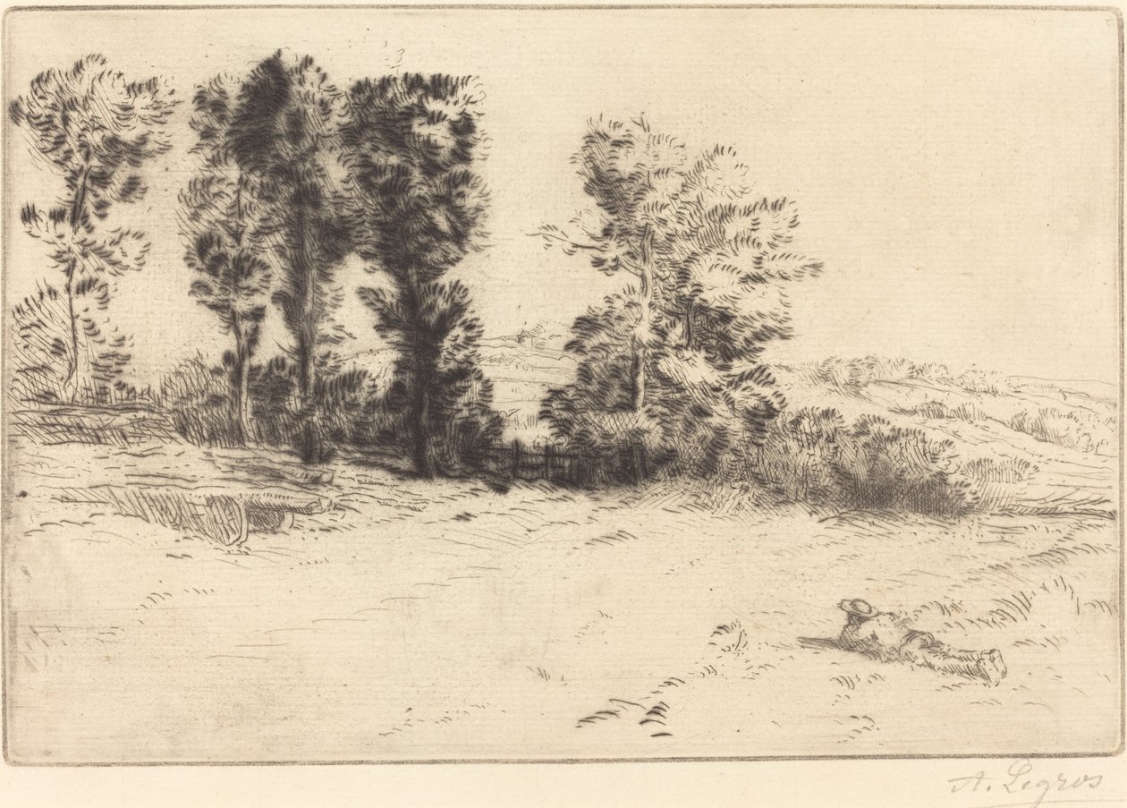 Le pré ensoleillé - Alphonse Legros