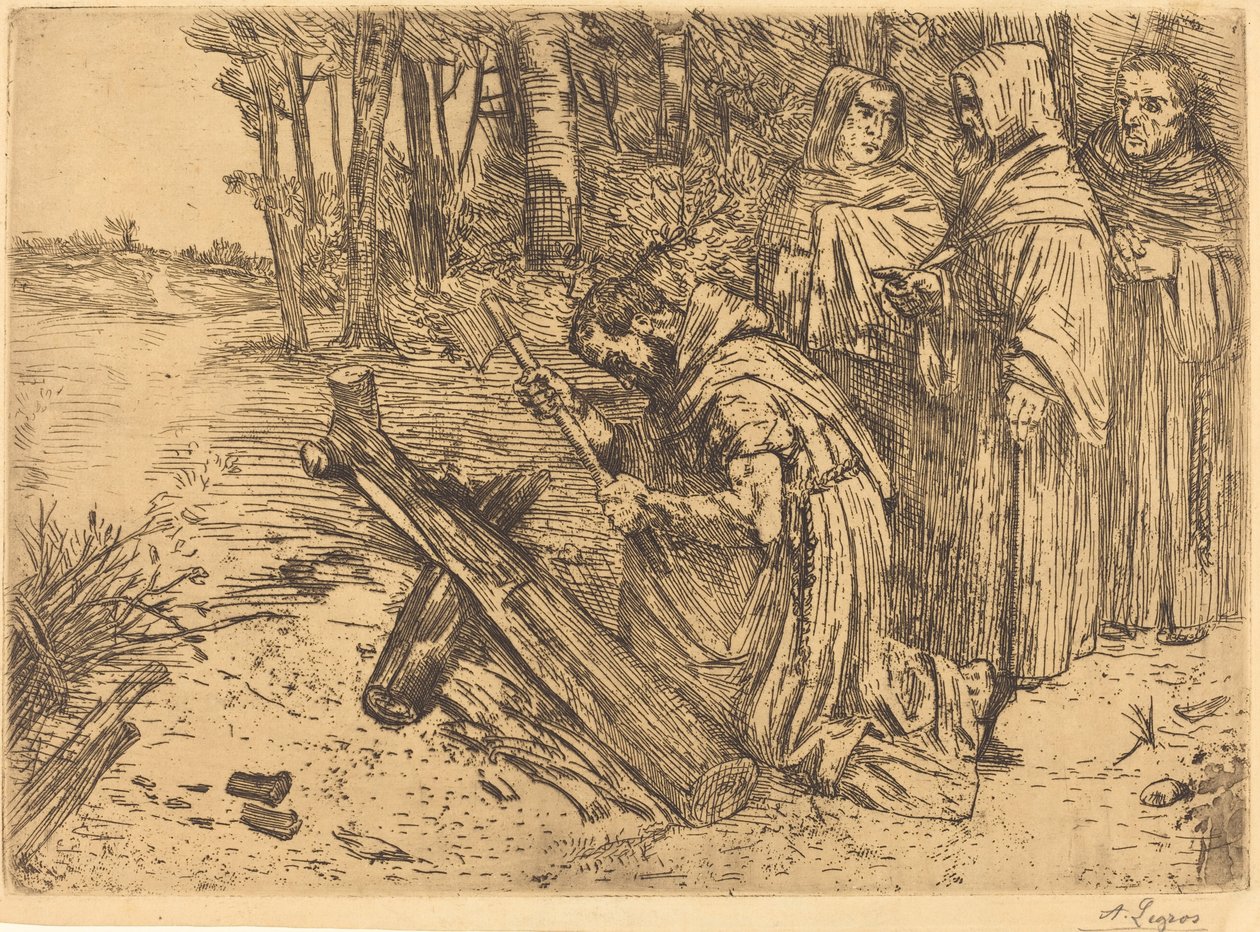 Les moines bûcherons - Alphonse Legros