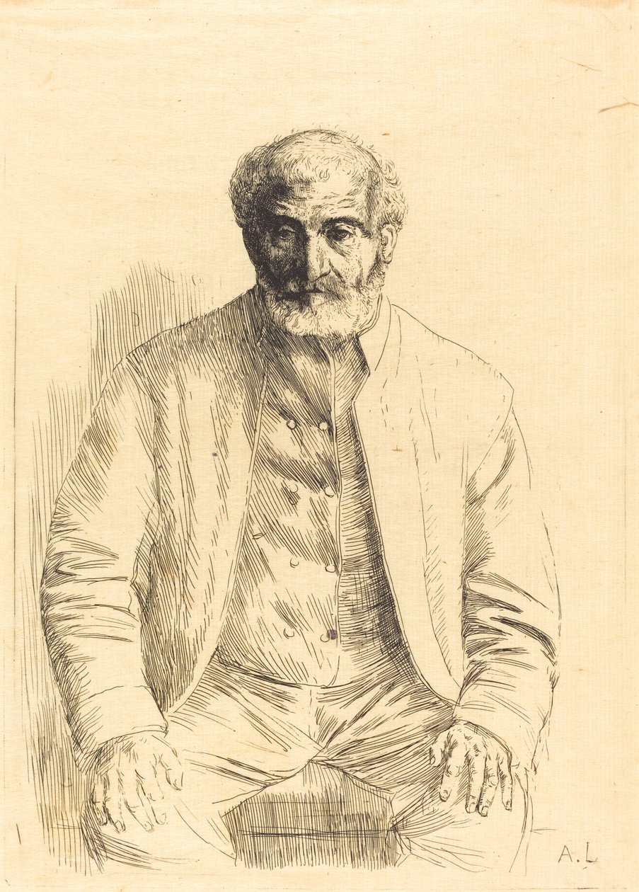 Vieillard assis - Alphonse Legros