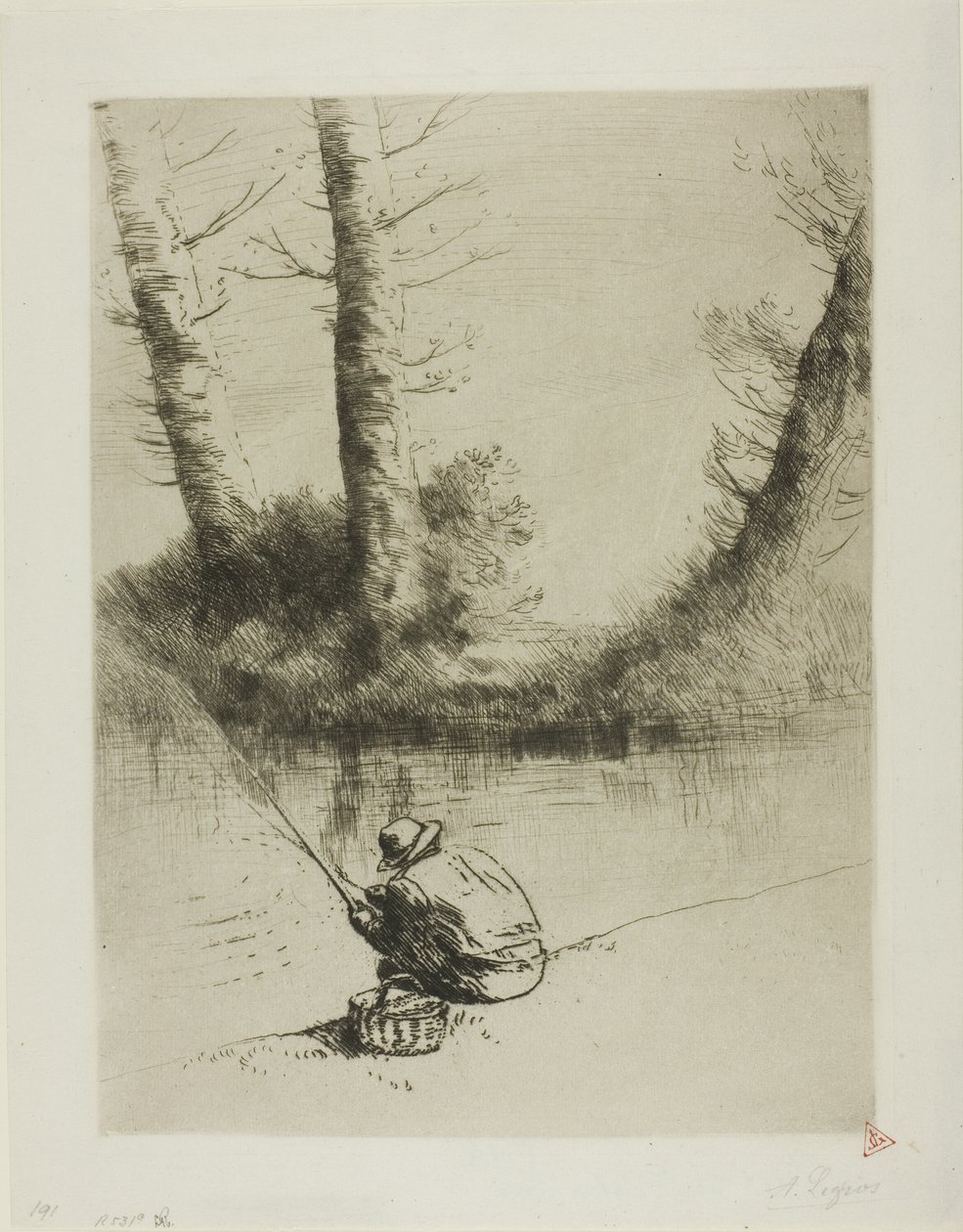 Pêcheur à la ligne - Alphonse Legros