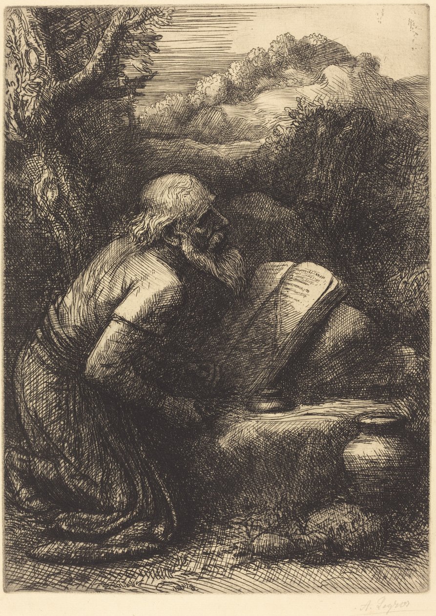 Saint Jérôme, 2ème planche - Alphonse Legros