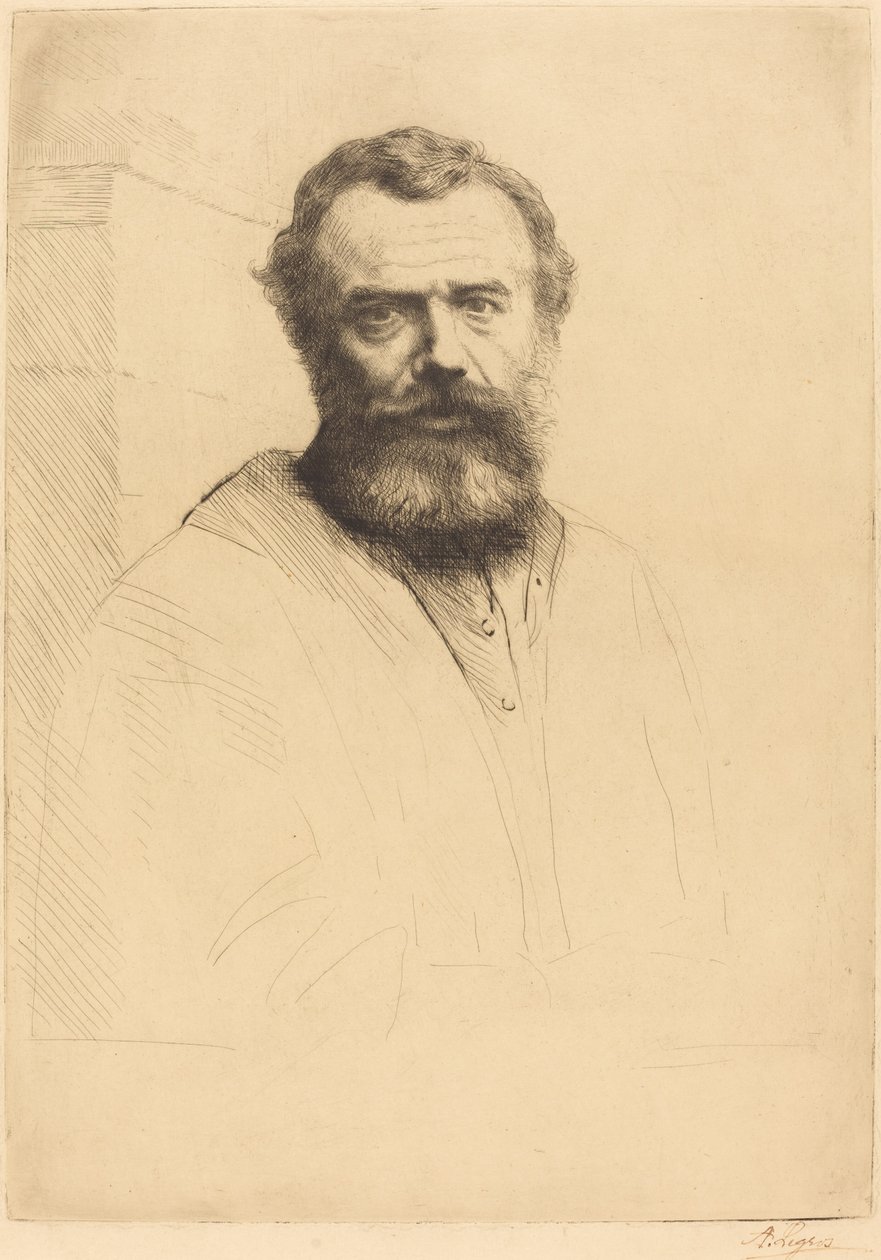 Autoportrait, 3e planche - Alphonse Legros