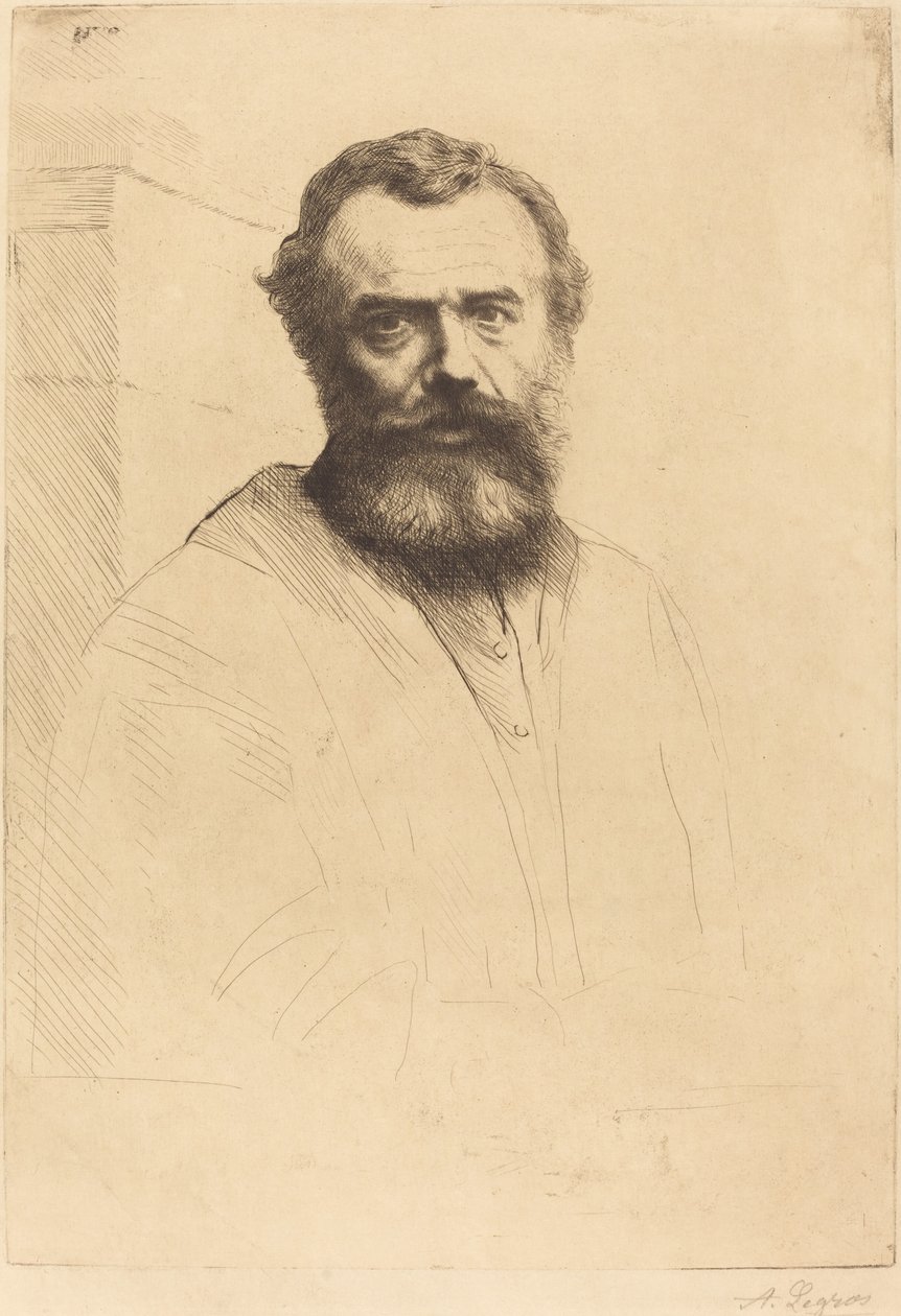 Autoportrait, 3e planche - Alphonse Legros
