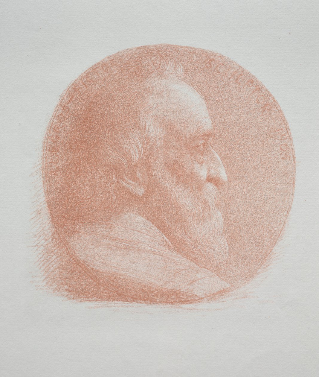Autoportrait, Médaillon n° 2 11ème plaque - Alphonse Legros