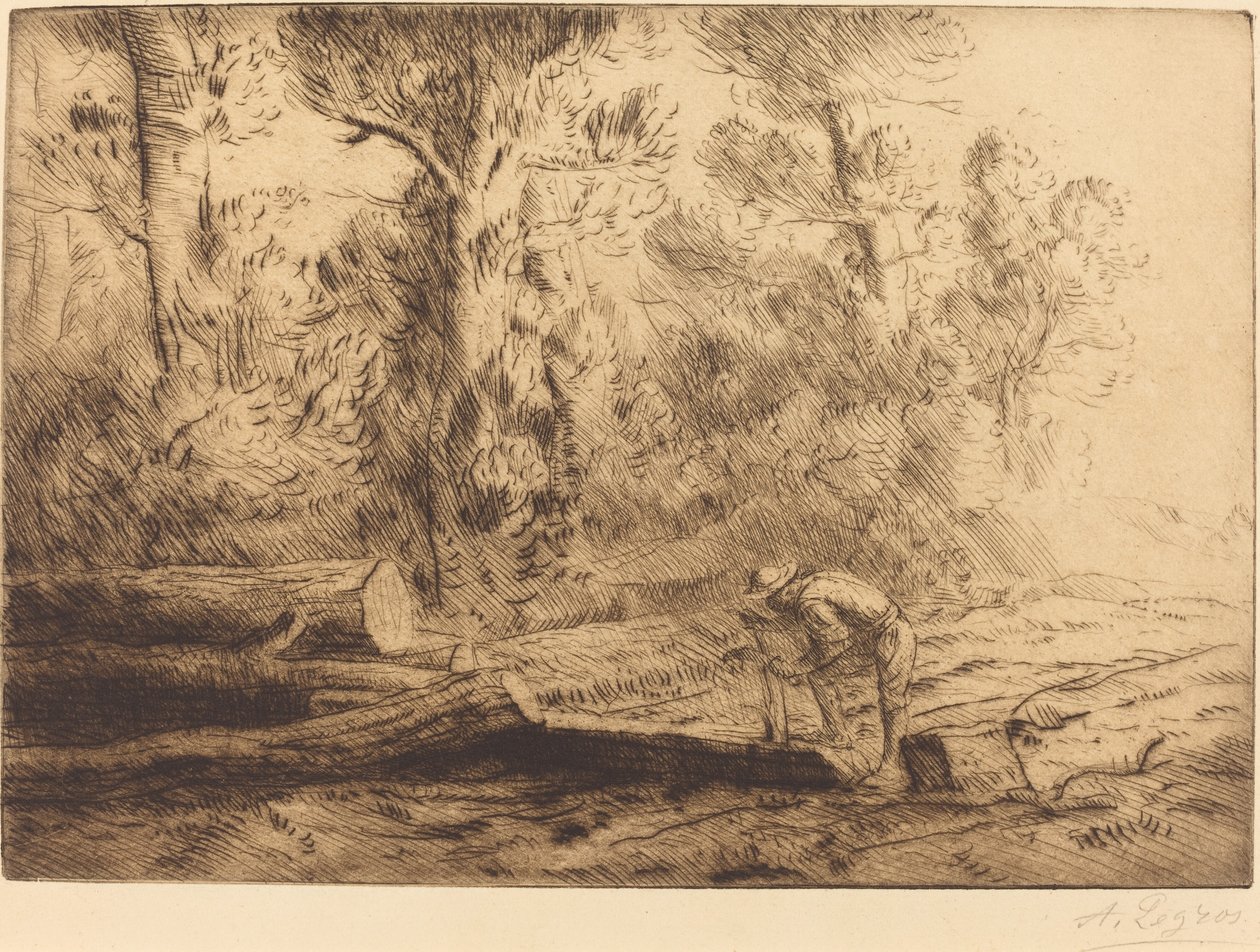 Homme que fend des bûches - Alphonse Legros