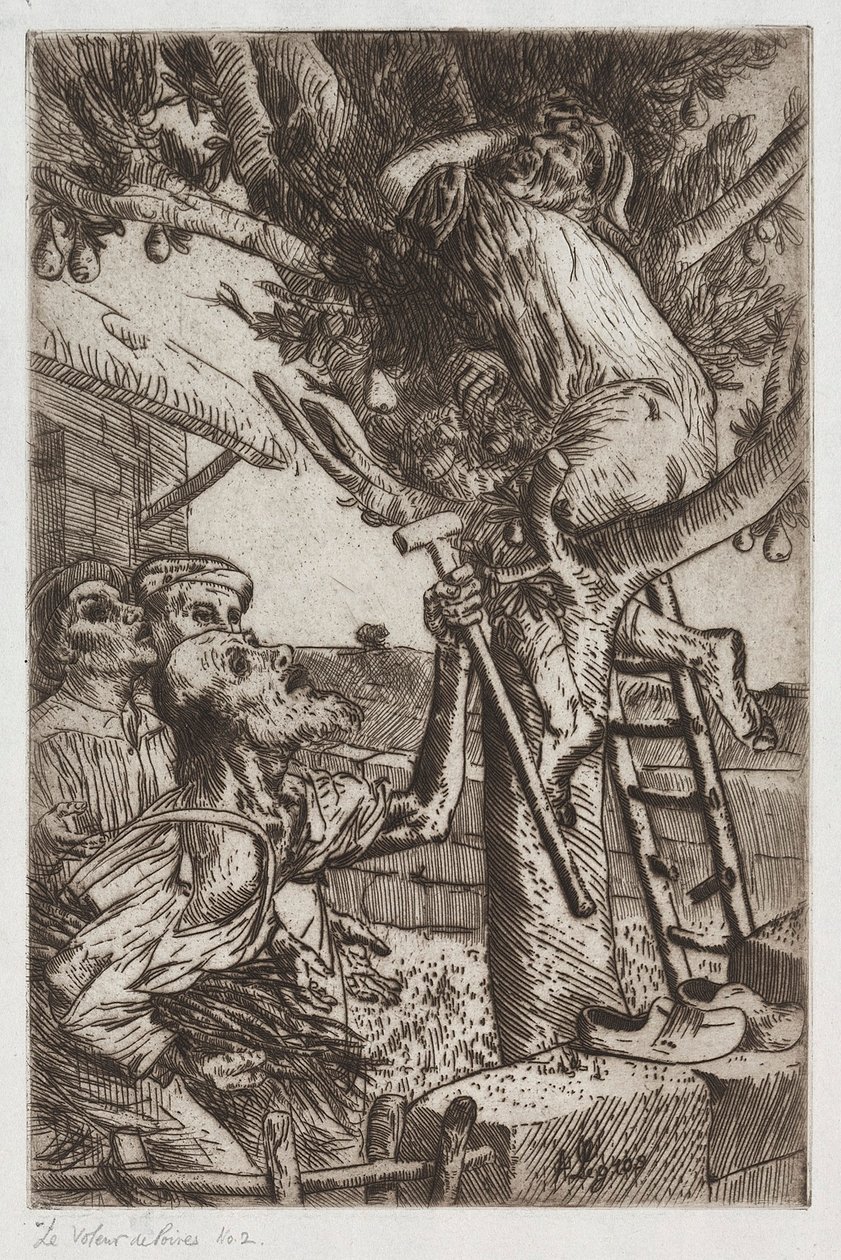 Le Voleur de poires, n° 1, vers 1890 - Alphonse Legros