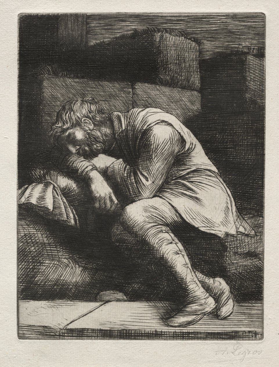Le mendiant endormi - Alphonse Legros