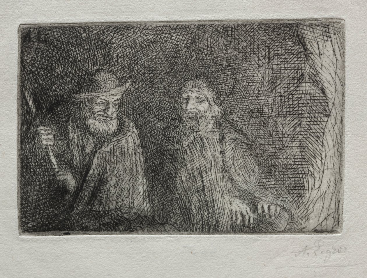 Les Deux Bergers - Alphonse Legros