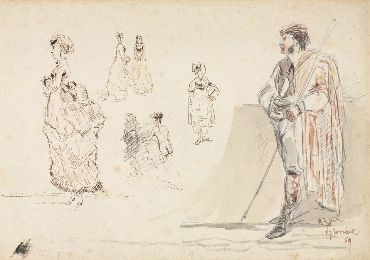 Esquisses de figures - Alphonse Marie Adolphe de Neuville