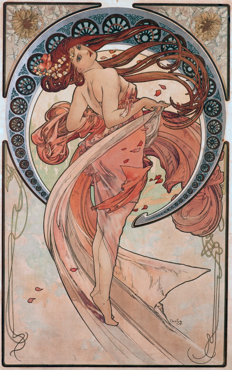 Danse (Rose) - Alphonse Mucha