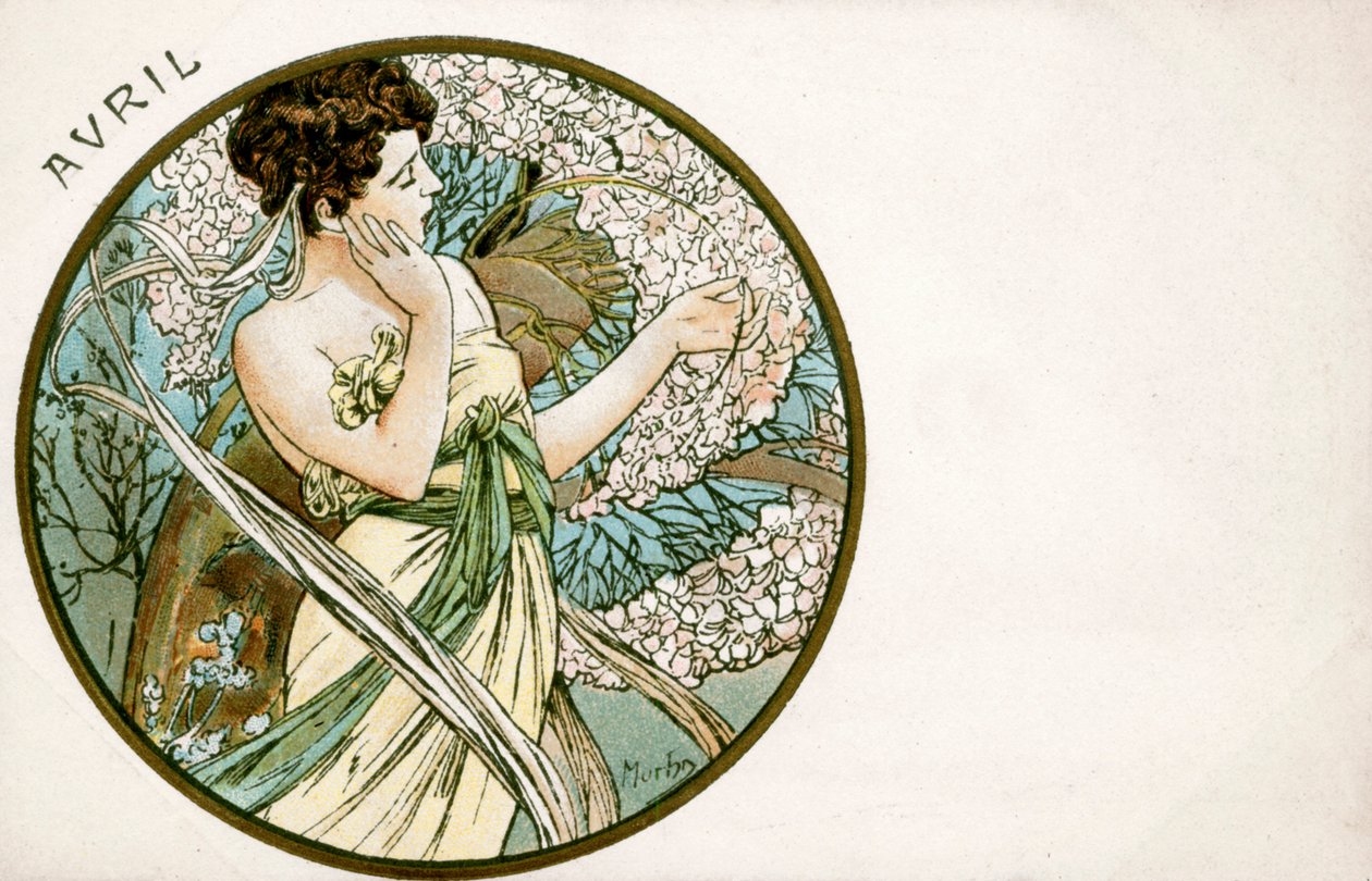 Avril - Alphonse Mucha