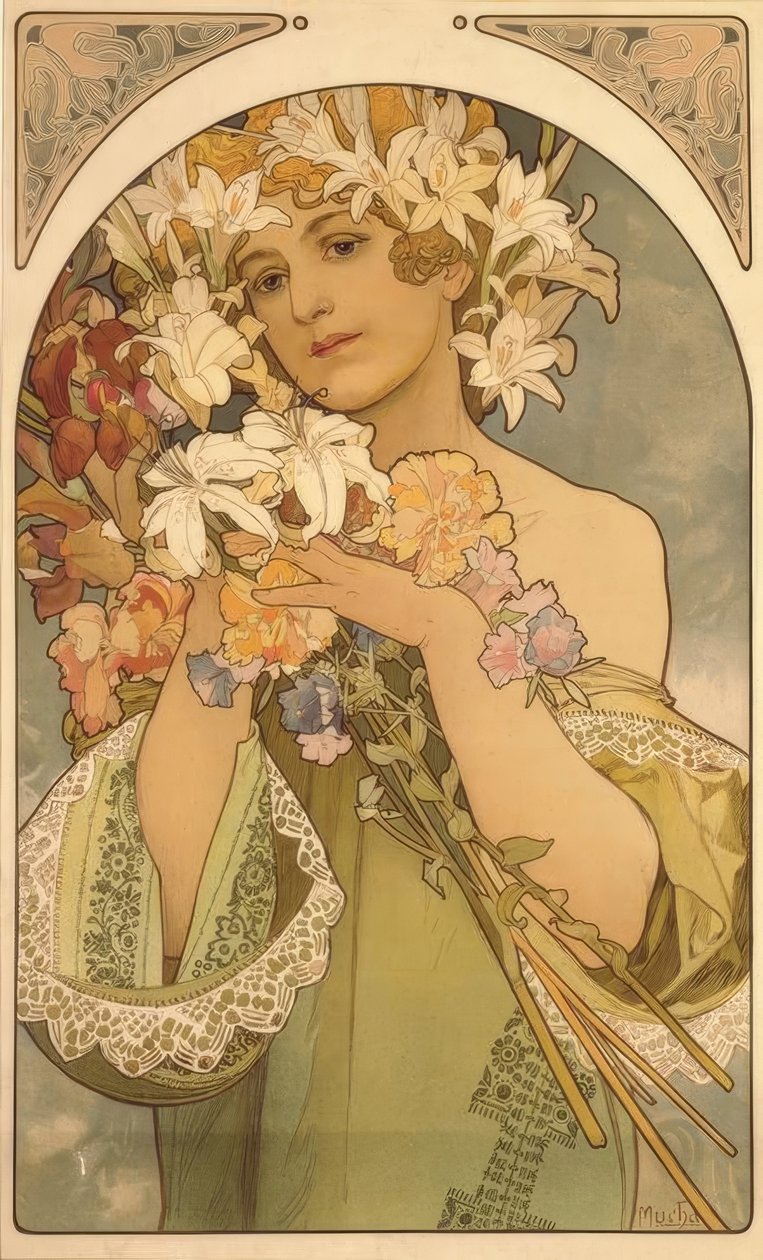 Fleurs - Alphonse Mucha