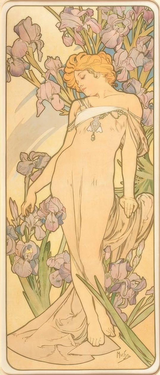Les Iris - Alphonse Mucha