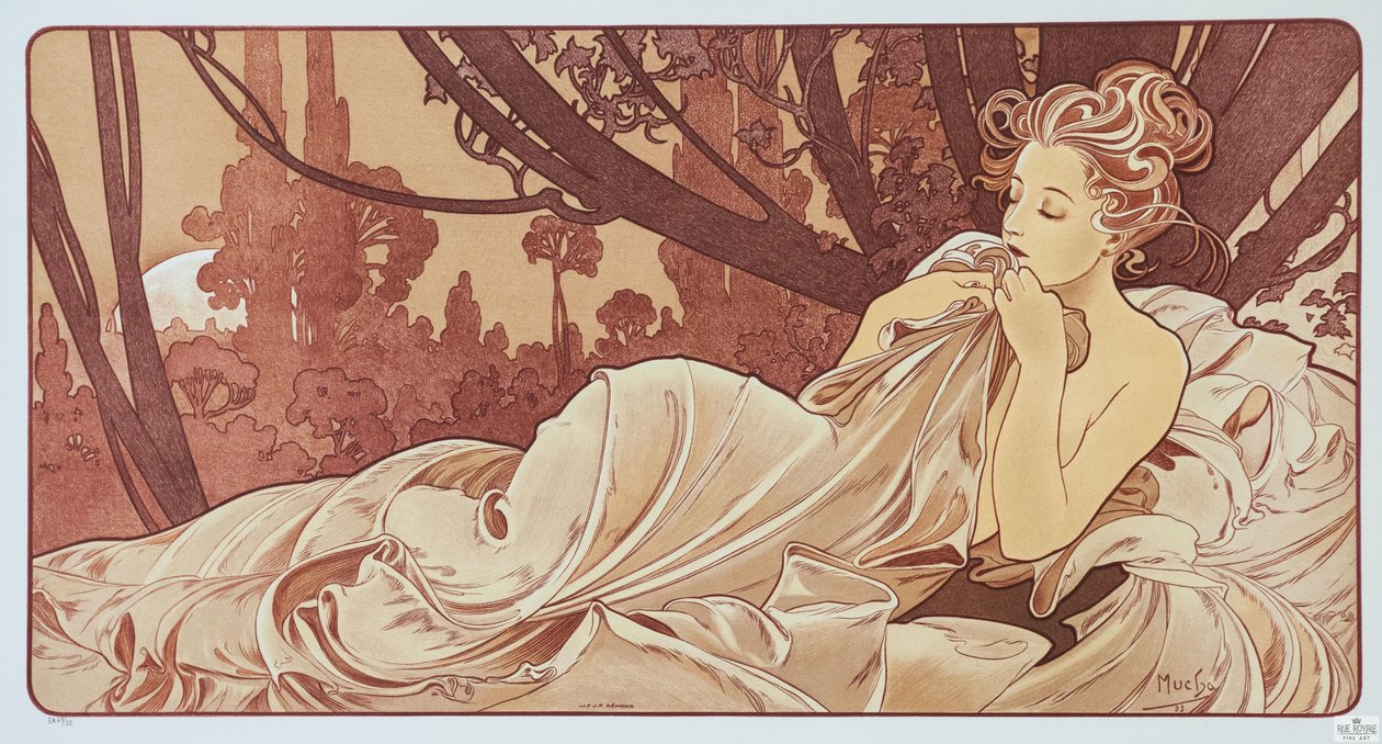 Crépuscule - Alphonse Mucha