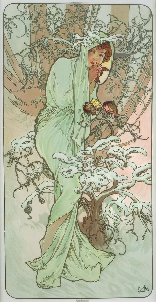 Hiver - Alphonse Mucha
