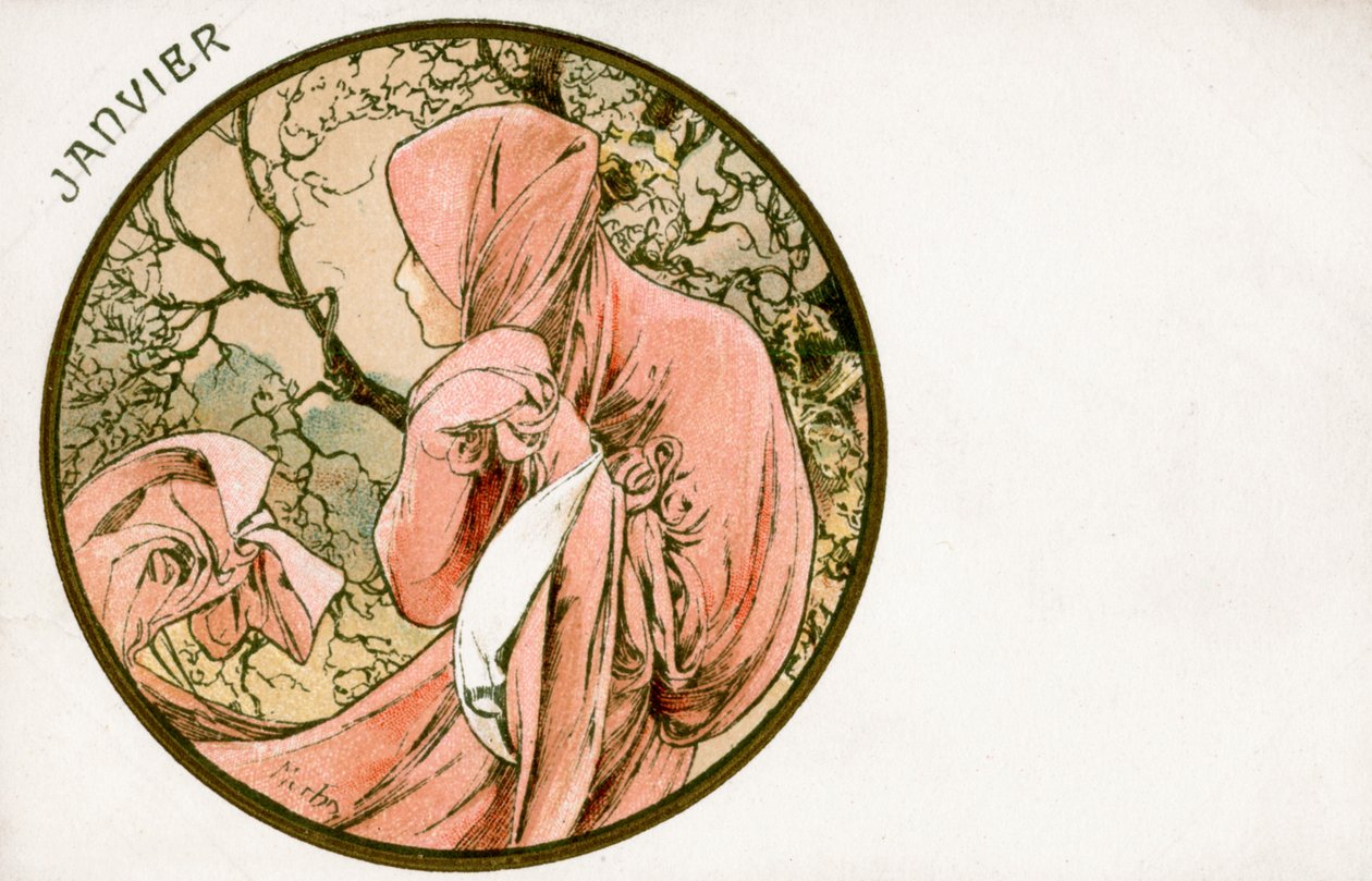 Janvier - Alphonse Mucha