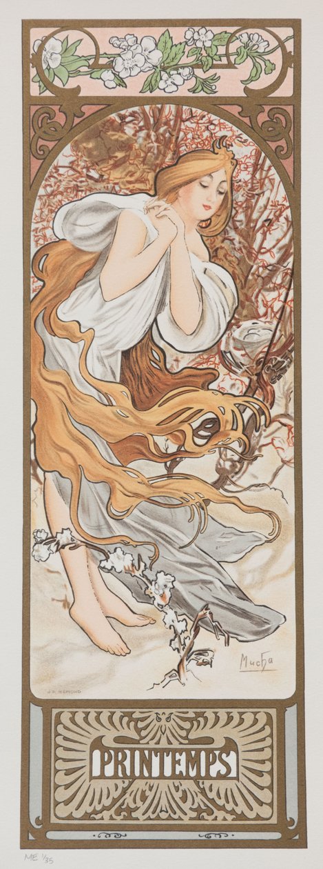 Les Saisons. Printemps, 1897 - Alphonse Mucha