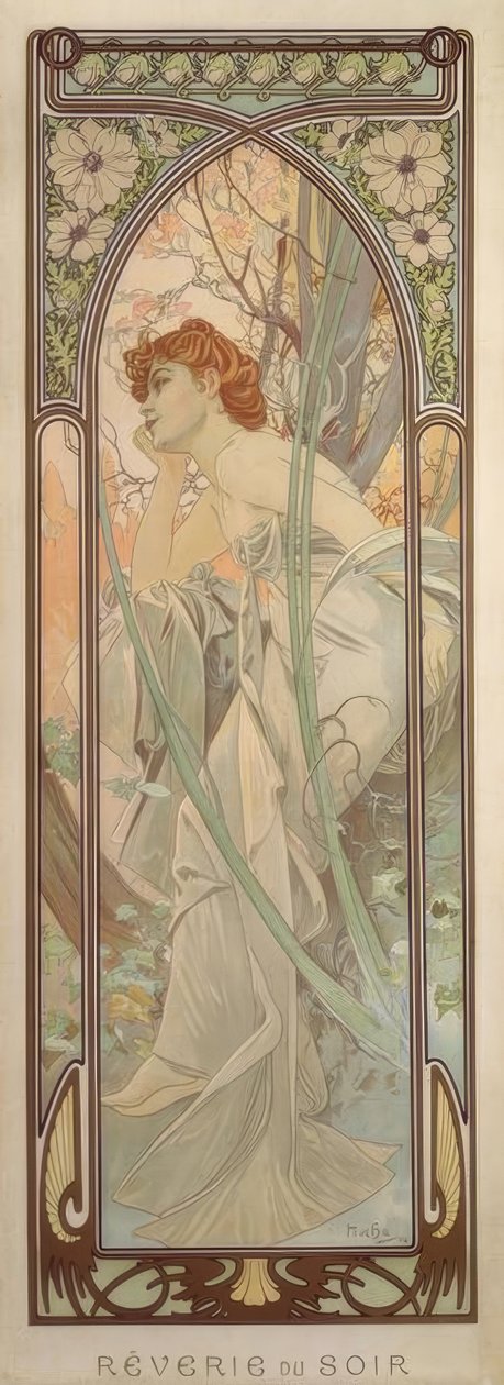 Rêverie du soir - Alphonse Mucha