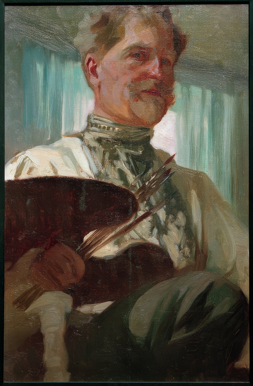 Autoportrait avec palette - Alphonse Mucha