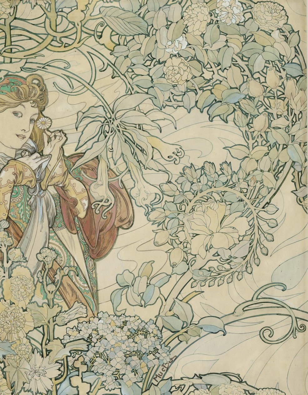 Design textile - Alphonse Mucha