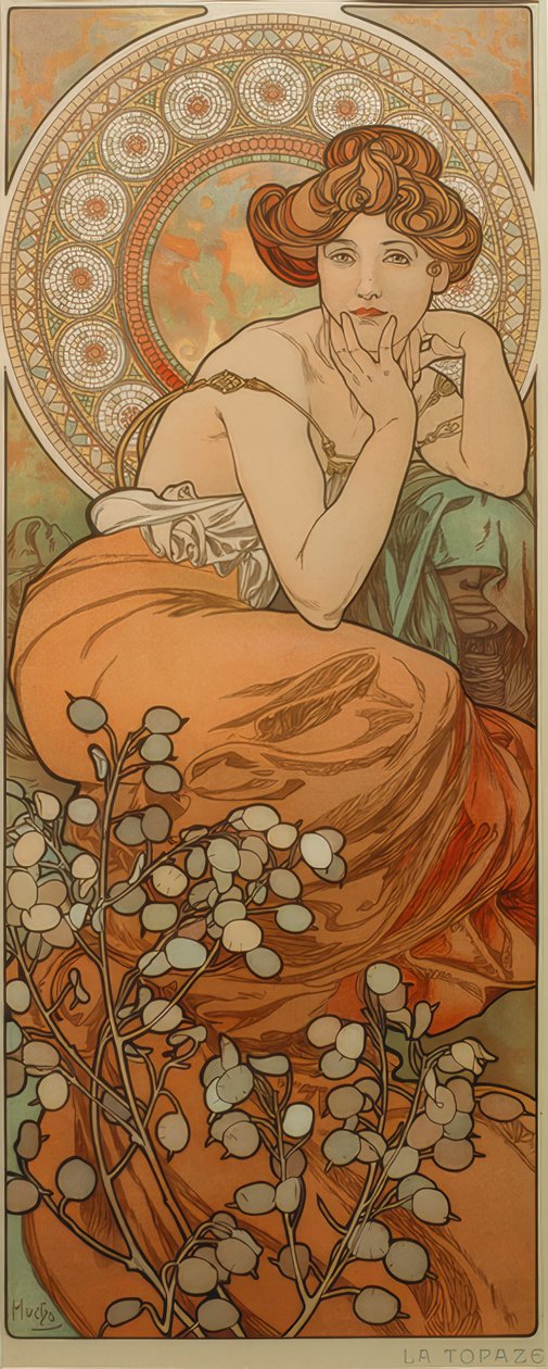 Topaze - Alphonse Mucha