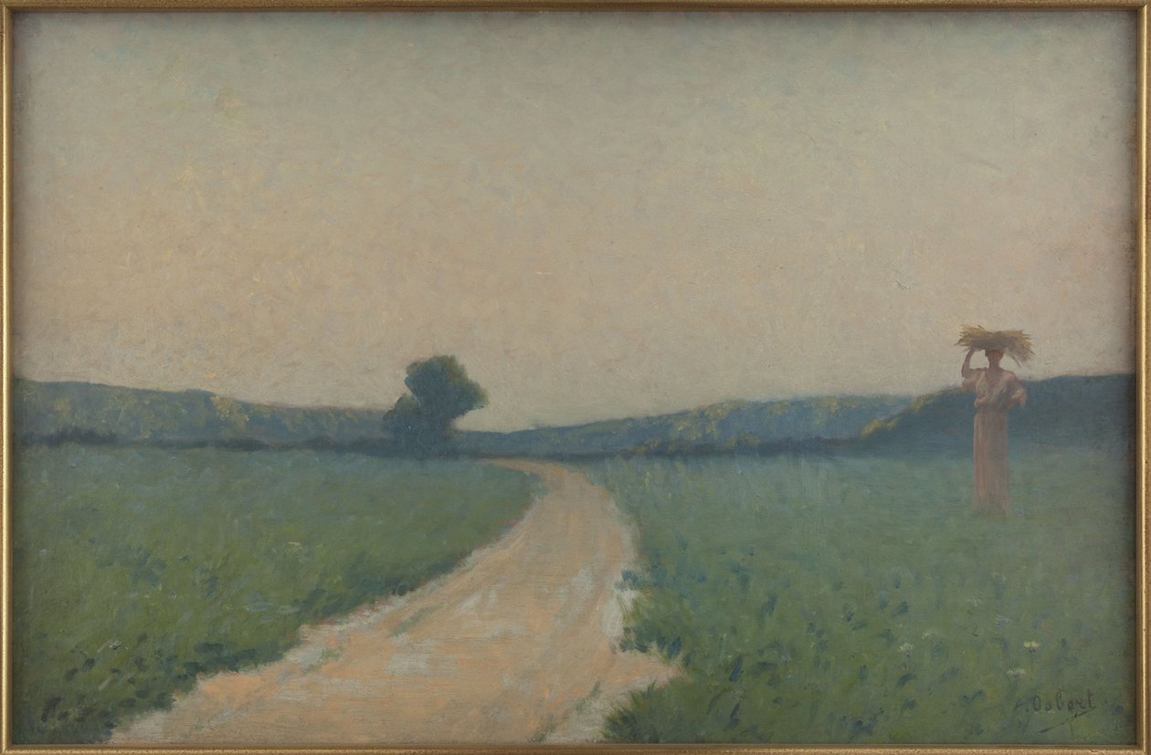 La route des champs le matin - Alphonse Osbert