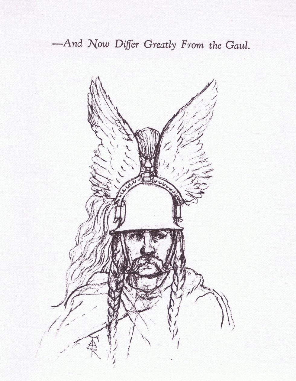 Un chef gaulois, illustration de The Roman Soldier, 1928 - Amedee Forestier