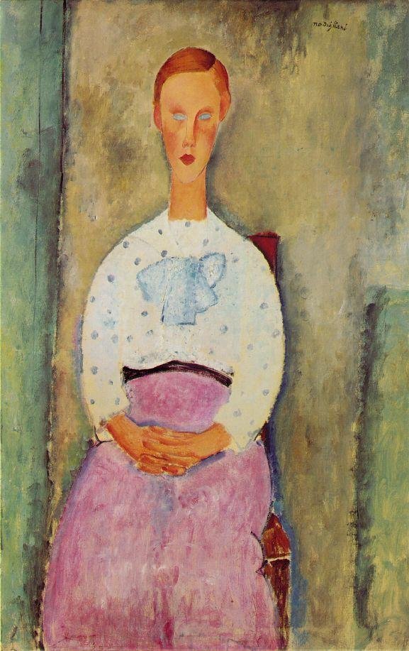 Jeune fille au corsage à pois - Amedeo Modigliani